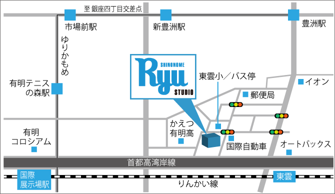 リュウスタジオ地図